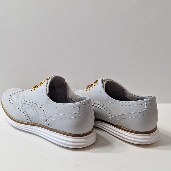 Cole Haan Men\'s Gray Lace Up Business Preppy Grand Wingtip Oxford Shoes Size 9M main image 4